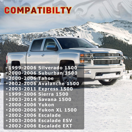 Richeer Front Upper Control Arms for 2-4" Lift Fits Chevy, GMC(99-06 Silverado, Sierra, Escalade & More) - Red