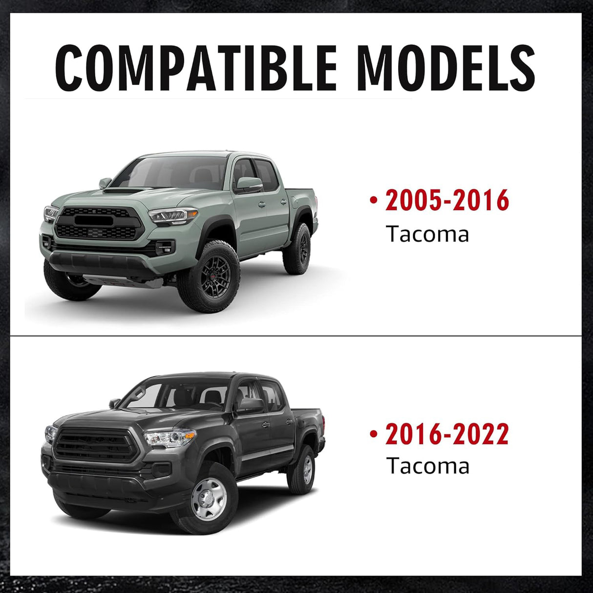 Richeer Front Upper Control Arms for 2-4“ Lift Fits 2005-2023 Toyota Tacoma(Only Fit 6 Lug Models)- Red