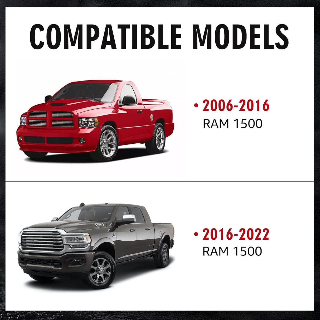 Richeer Front Upper Control Arms for 2-4" Lift Fits 2009-2025 Ram 1500 - Red