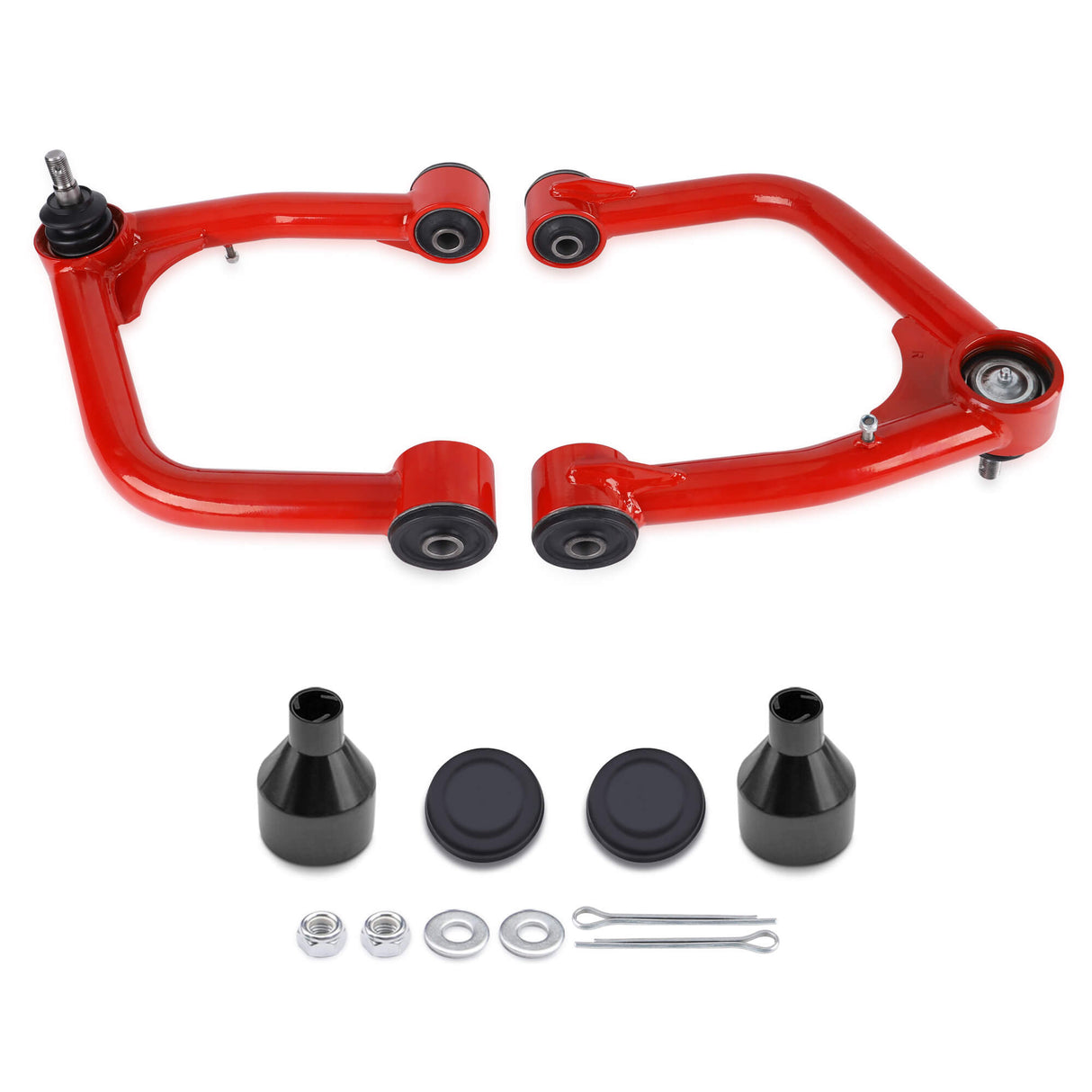 Richeer Front Upper Control Arms for 2-4" Lift Fits 2nd Gen Toyota Tundra(2007-2021) & Sequoia- Red