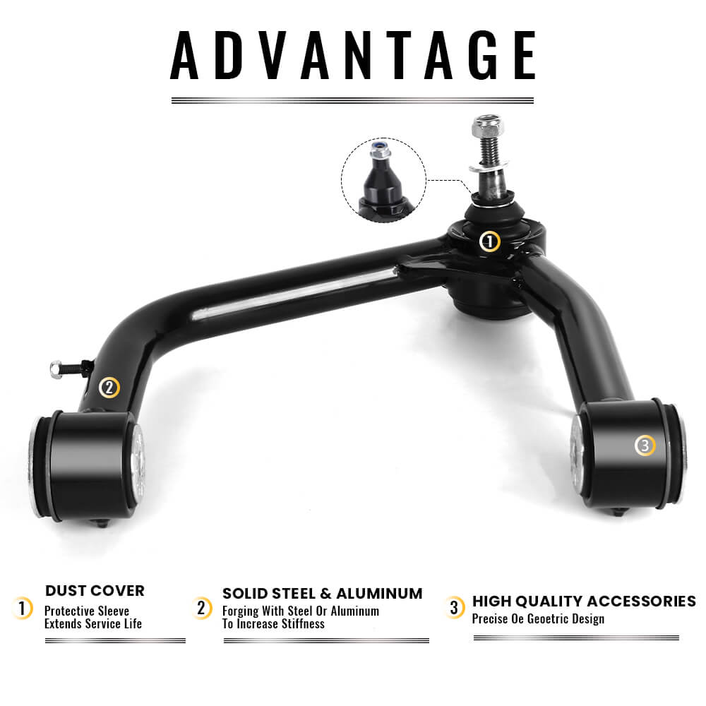 Richeer Front Upper Control Arms for 2-4" Lift Fits 2019 Chevy & GMC(Silverado Sierra 1500)
