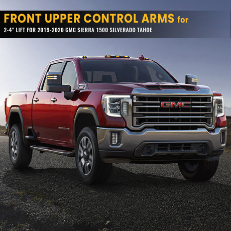 Richeer Front Upper Control Arms for 2-4" Lift Fits 2019+ Chevy & GMC(Silverado  Sierra 1500)-Black