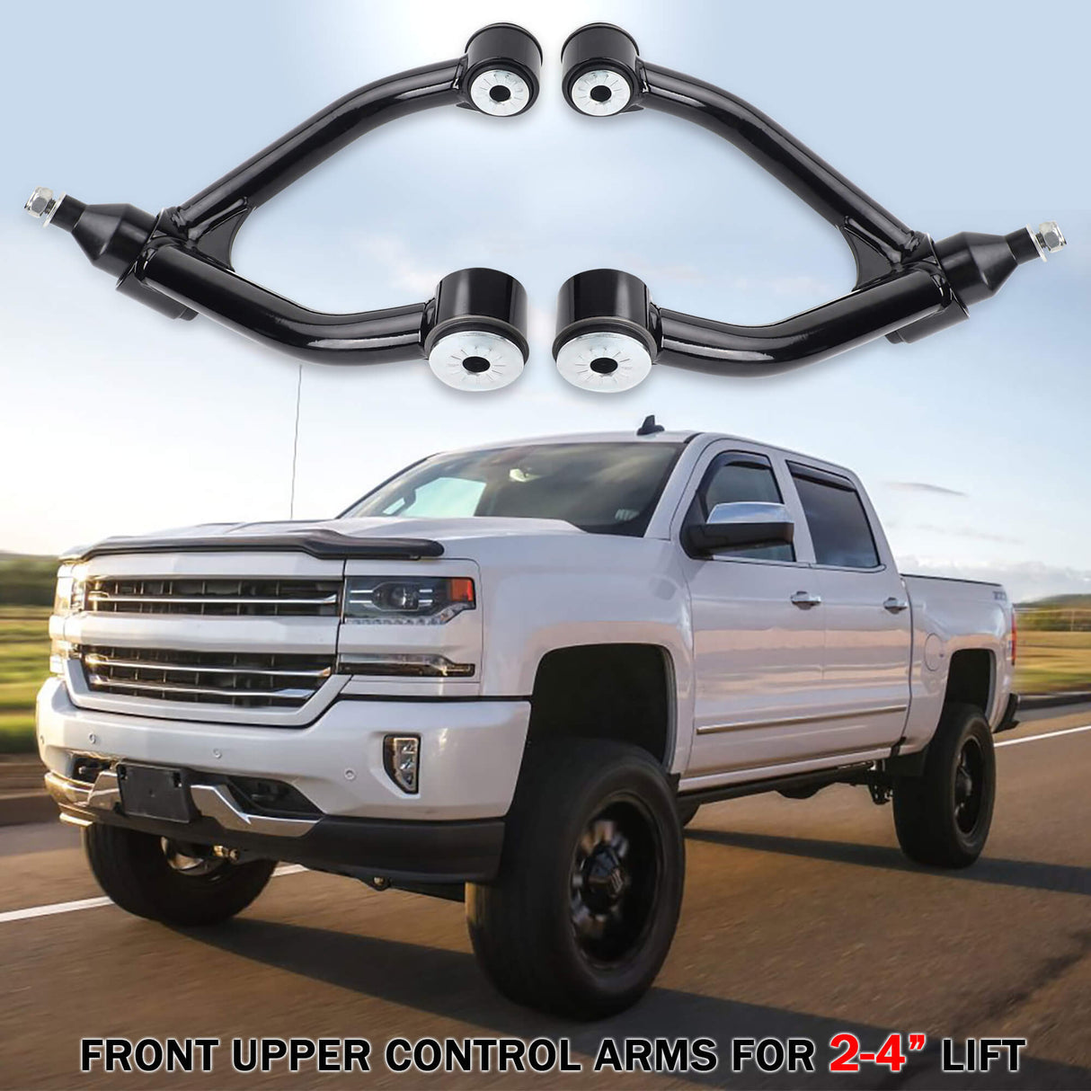 Richeer Front Upper Control Arms for 2-4" Lift Fits 1988-1999 Chevy and GMC (K1500)