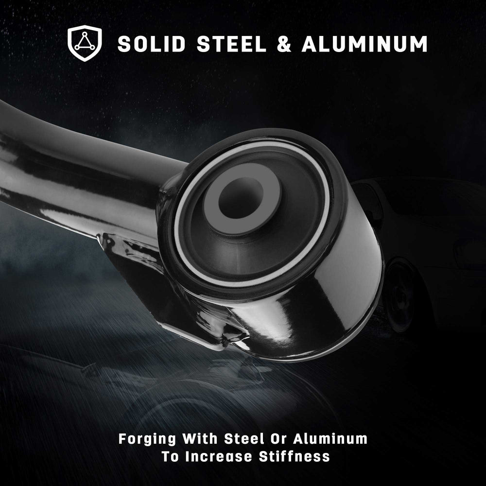 Richeer Front Upper Control Arms for 2-4" Lift Fits Nissan Titan(2004-2024) & Armada - Black