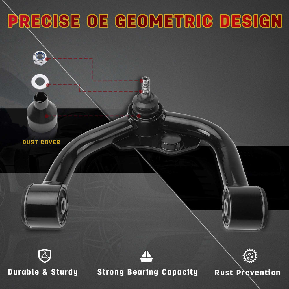 Richeer Front Upper Control Arms for 2-3" Lift Fits Nissan Frontier(2005-2021), Pathfinder, Xterra- Black