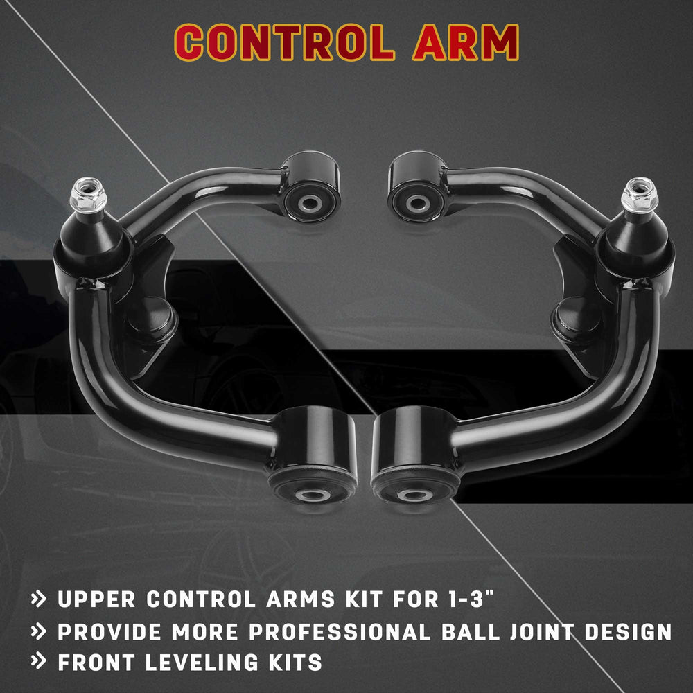 Richeer Front Upper Control Arms for 2-3" Lift Fits Nissan Frontier(2005-2021), Pathfinder, Xterra- Black