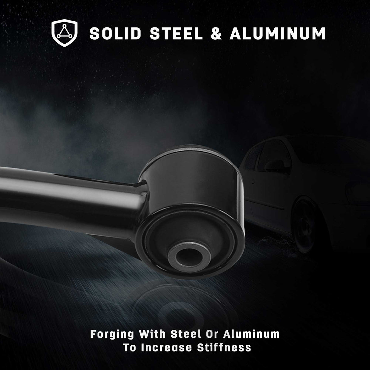 Richeer Front Upper Control Arms for 2-4" Lift Fits 2nd Gen Toyota Tundra(2007-2021) & Sequoia- Black