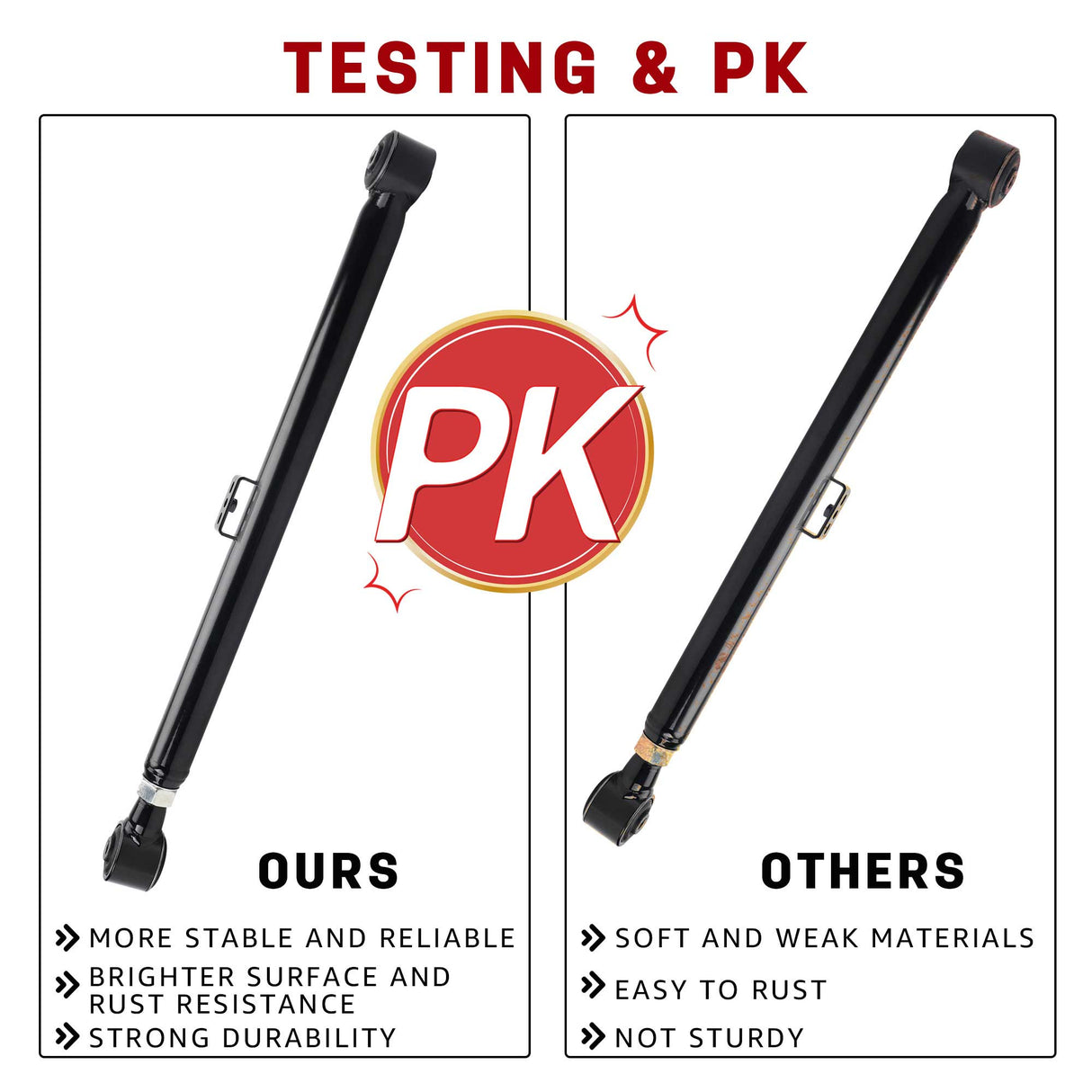 Richeer 3"-4" Rear Lower Control Arms for Toyota and Lexus(03-23 4Runner, GX470 & More)