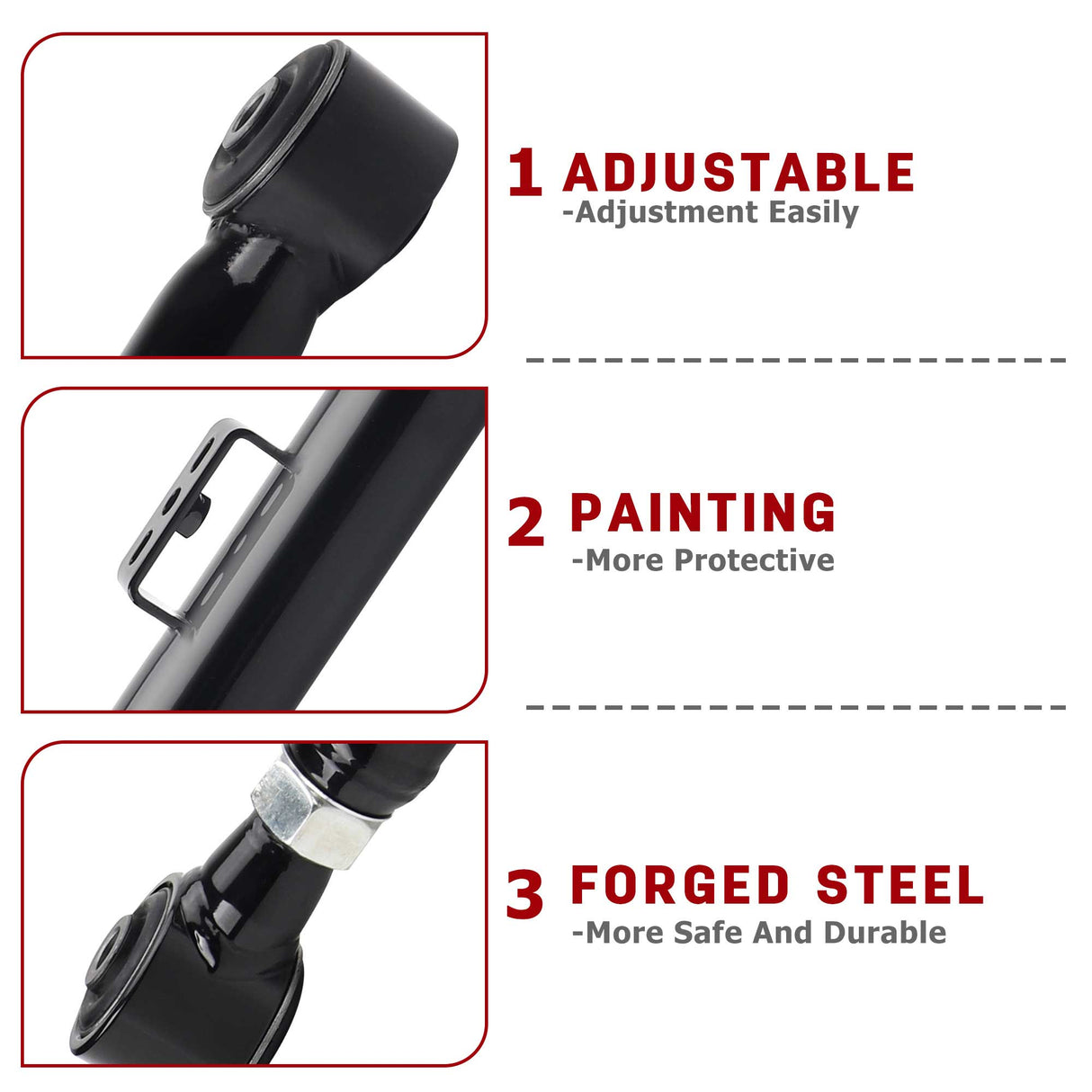 Richeer 3"-4" Rear Lower Control Arms for Toyota and Lexus(03-23 4Runner, GX470 & More)