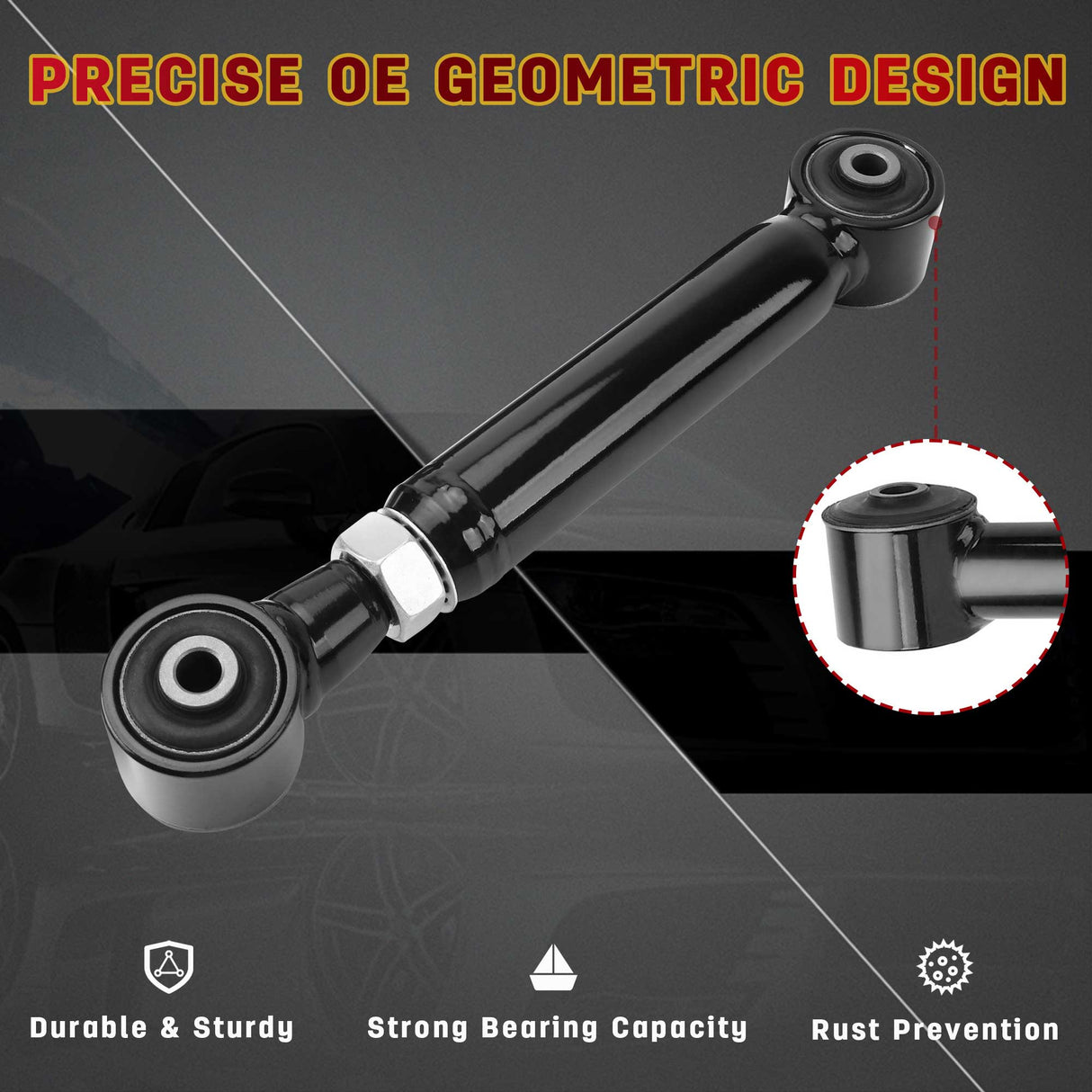 Richeer 2-4" Rear Upper Control Arms for Toyota and Lexus (2003-2023 4Runner, GX470 & More)