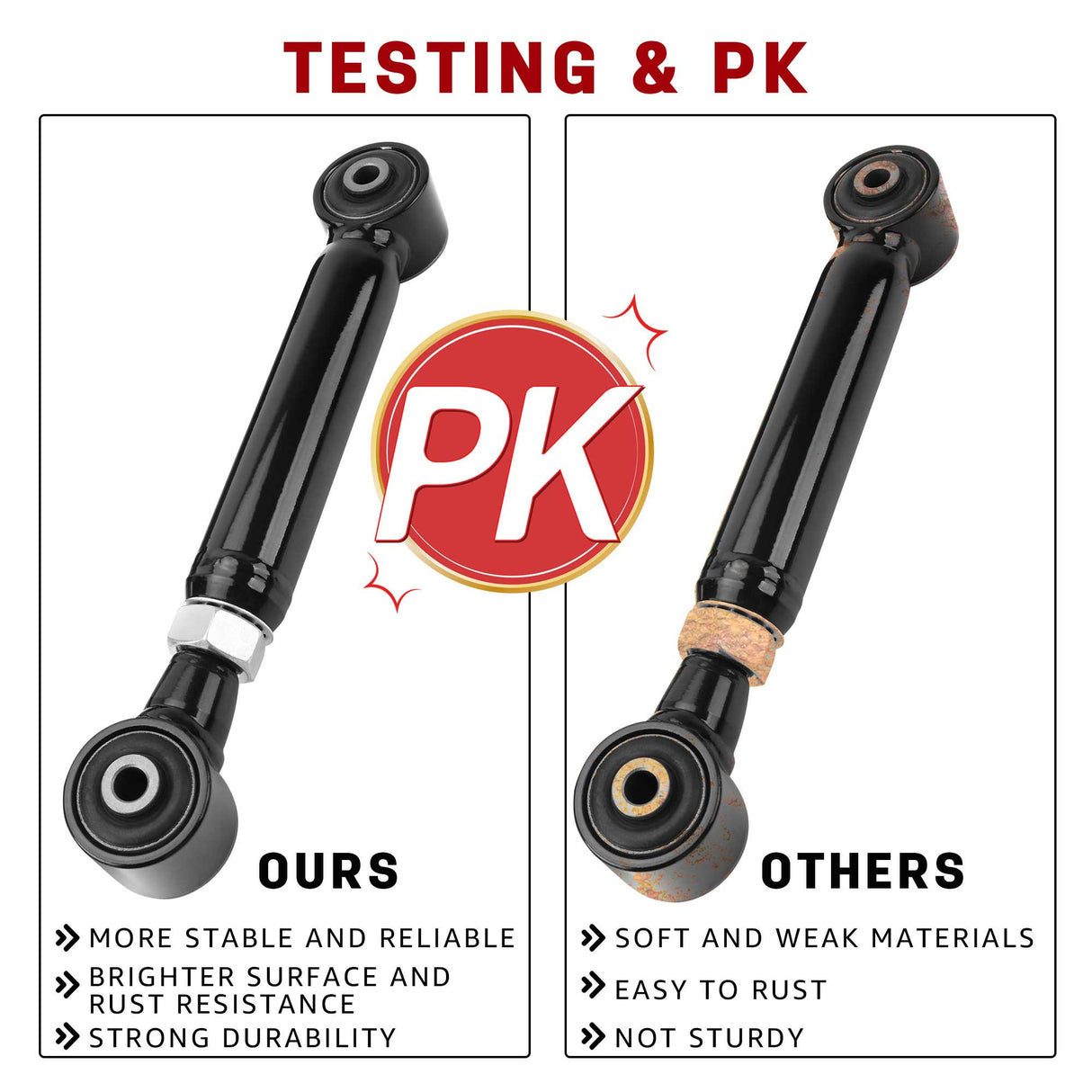 Richeer 2-4" Rear Upper Control Arms for Toyota and Lexus (2003-2023 4Runner, GX470 & More)