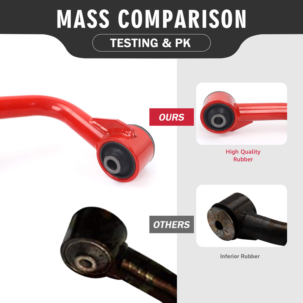 Richeer  Front Upper Control Arms for 2-4" Lift Fits 2019-2023 Ford Ranger 4th Gen (T6)- Red
