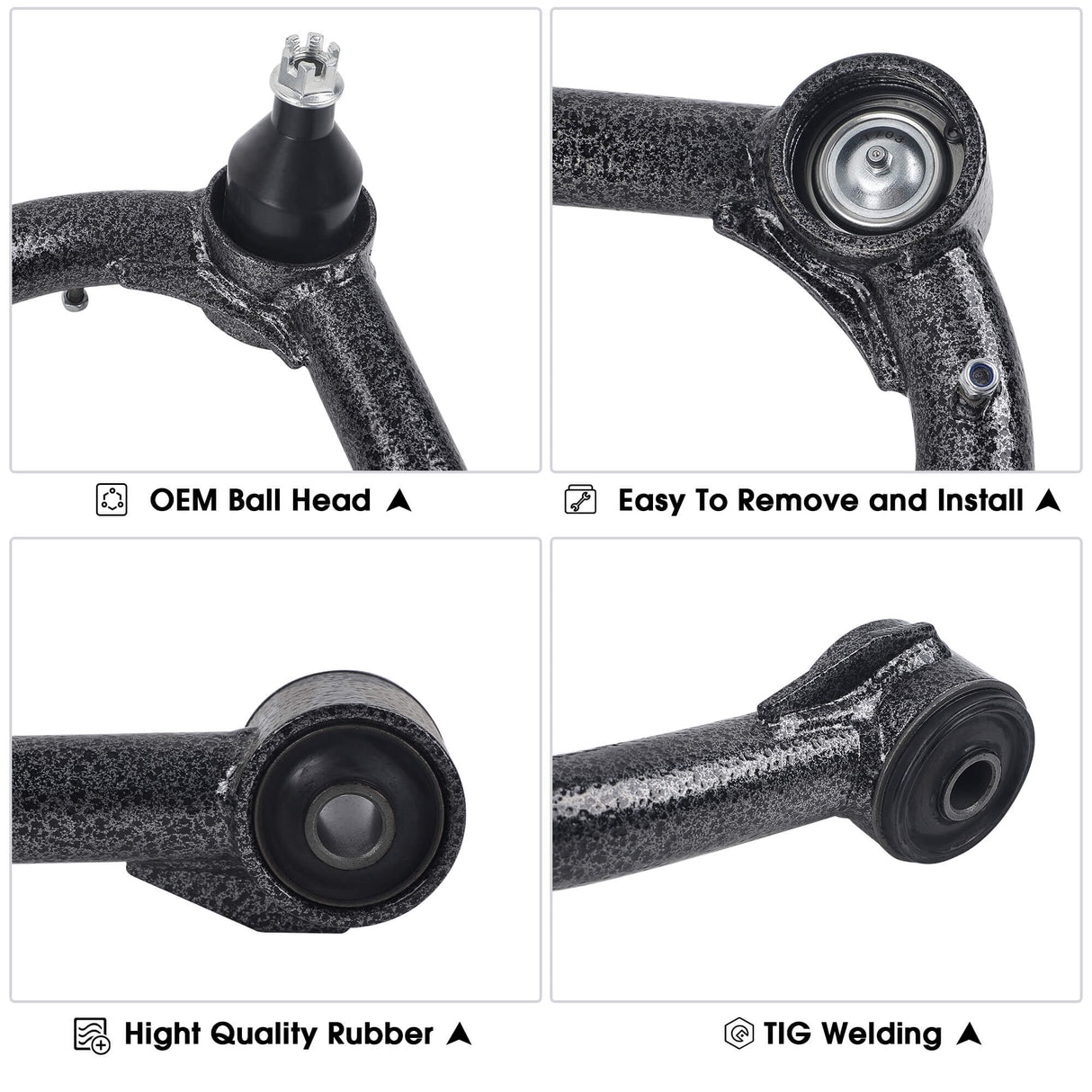 Richeer Front Upper Control Arms for 2-4" Lift Fits 2003-2024 Toyota 4 Runner FJ