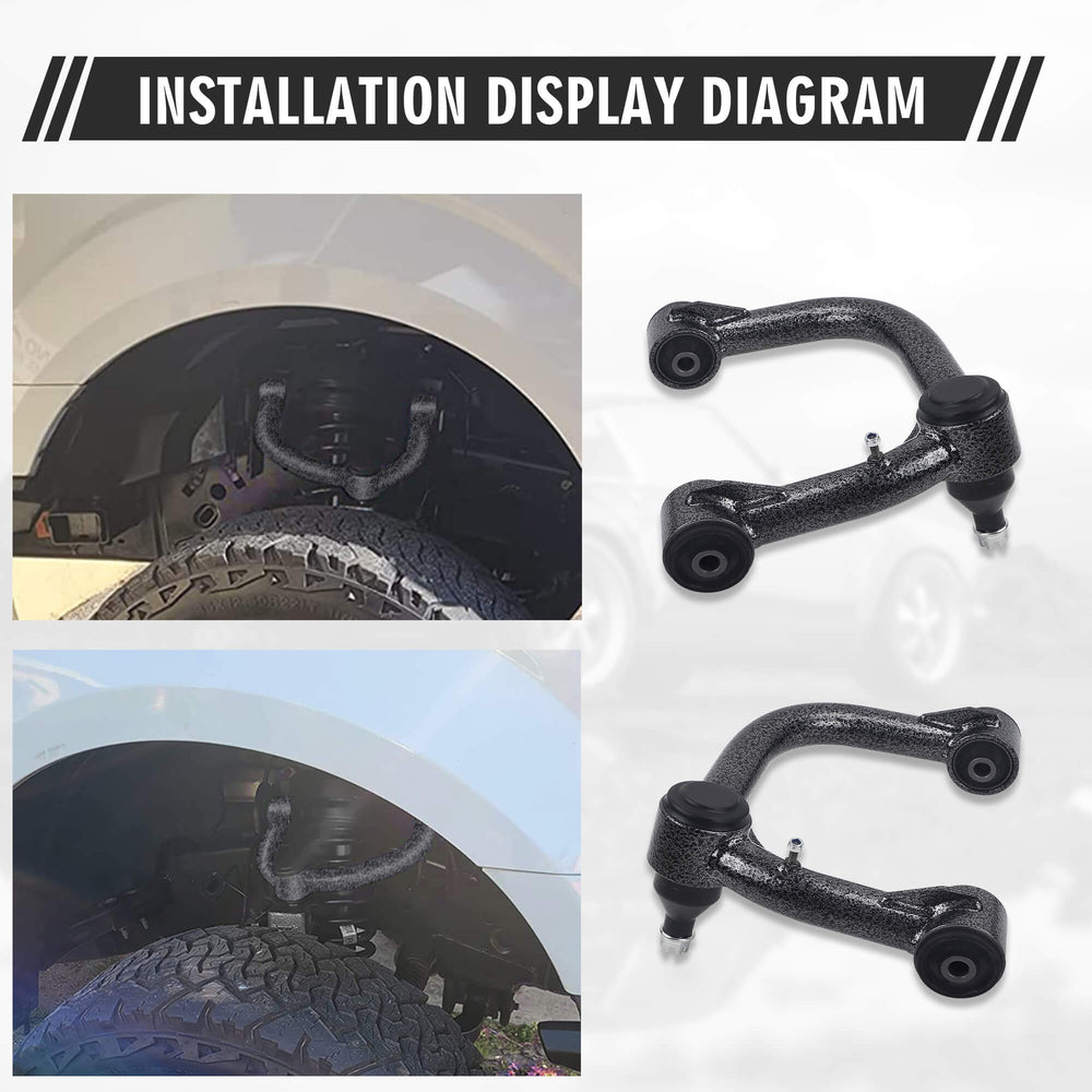 Richeer Front Upper Control Arms for 2-4" Lift Fits 2003-2024 Toyota 4 Runner FJ