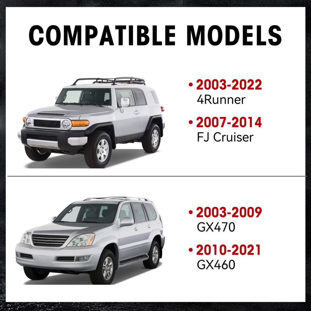 Richeer Front Upper Control Arms for 2-4" Lift Fits 2003-2024 Toyota 4 Runner FJ