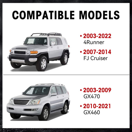 Richeer Front Upper Control Arms for 2-4" Lift Fits 2003-2024 Toyota 4 Runner FJ