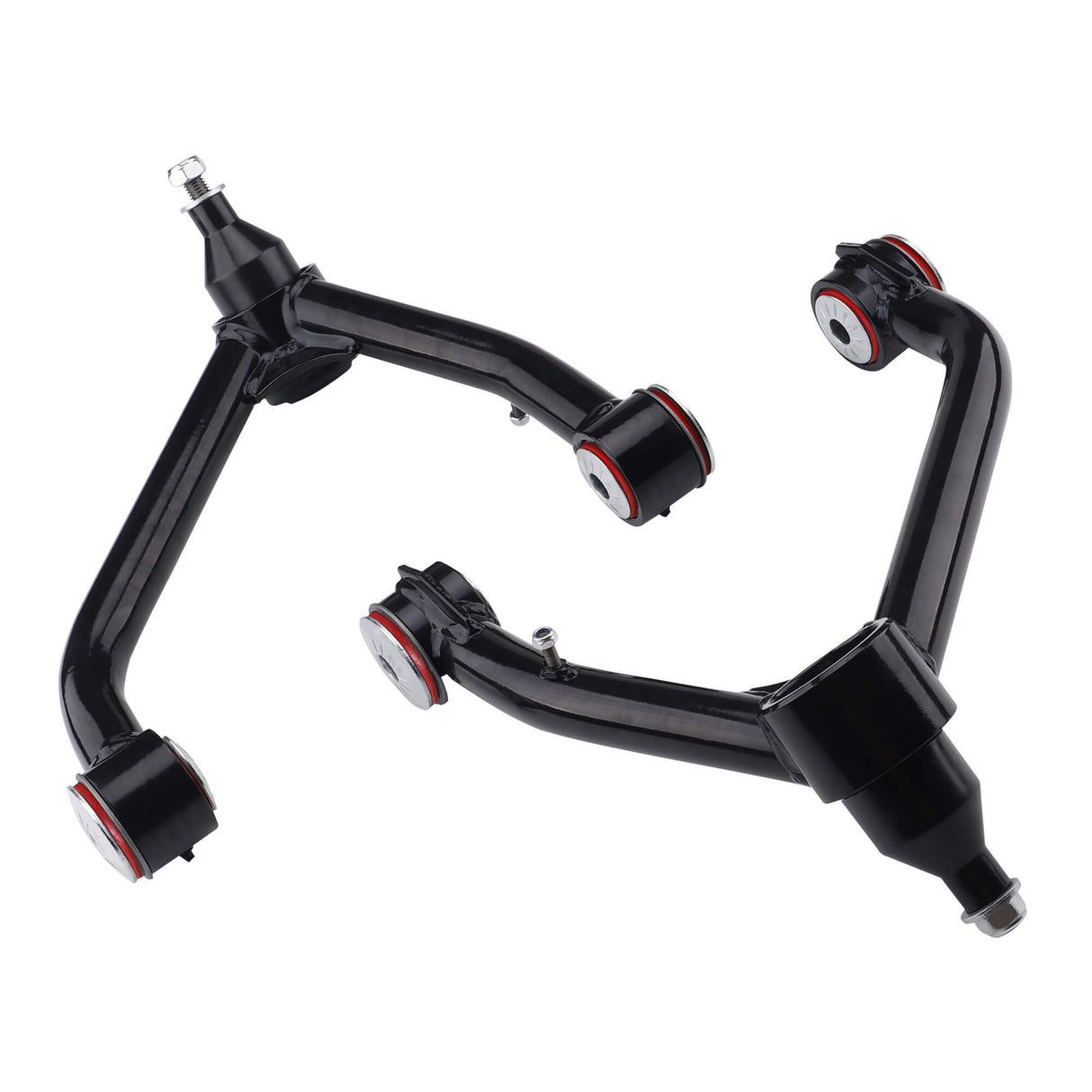 Richeer Front Upper Control Arms for 2-4" Lift Fits Chevy and GMC(07-16 Silverado, Tahoe, Sierra) - Upgraded(PU WELDING)-Black