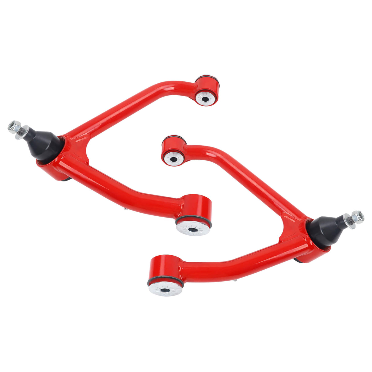 Richeer Front Upper Control Arms for 2-4" Lift Fits Chevy and GMC(07-16 Silverado, Tahoe, Sierra) - Upgraded(PU WELDING)-Red