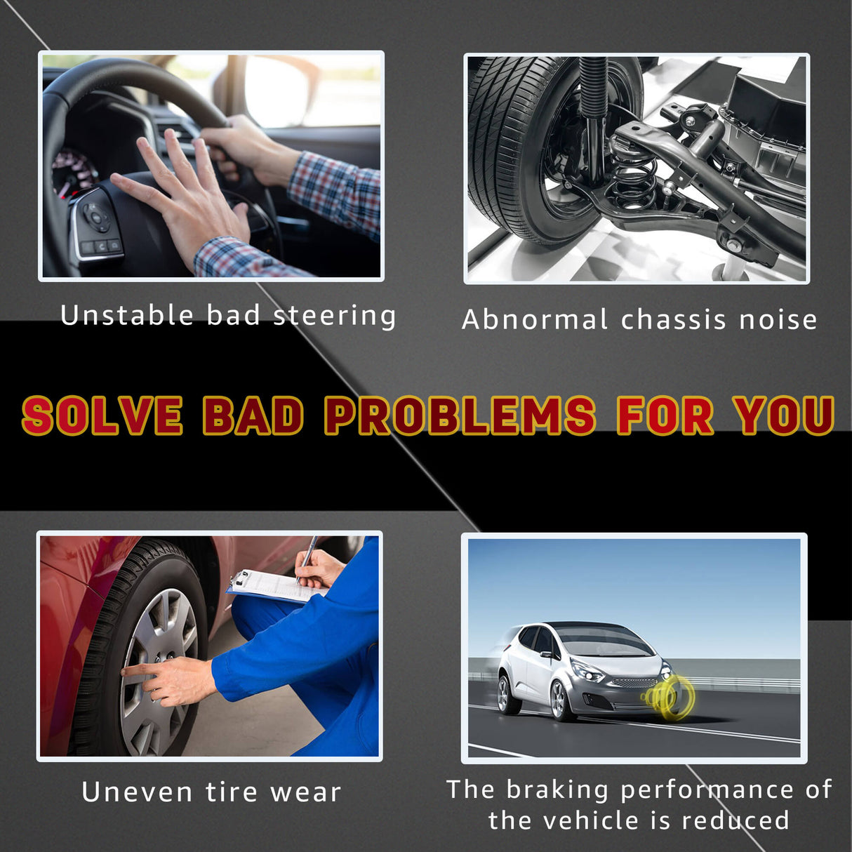 Richeer 2-4" Front Upper Control Arms for Chevy and GMC(Silverado, Sierra)