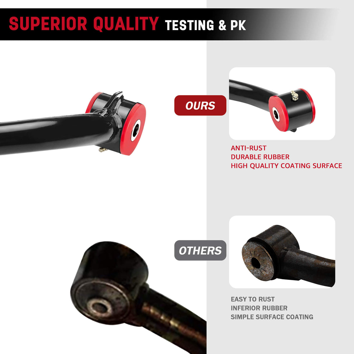 Richeer 2-4" Front Upper Control Arms for Chevy and GMC(Silverado, Sierra)