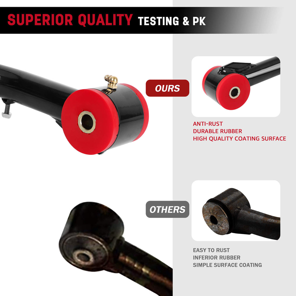 Richeer Front Upper Control Arms for 2-4“ Lift  Fits 2005-2023 Toyota Tacoma 2nd Gen & 3nd Gen(Only Fit 6 Lug Models)-PU WELDING