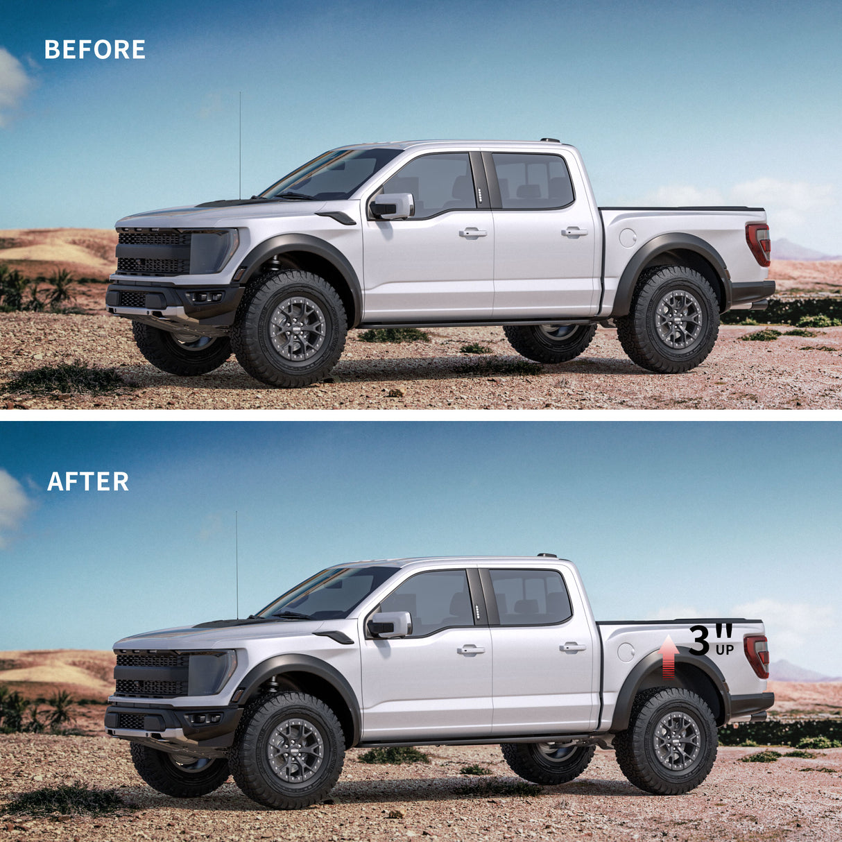 Richeer 3" Rear Leveling Kit for Ford(F150)