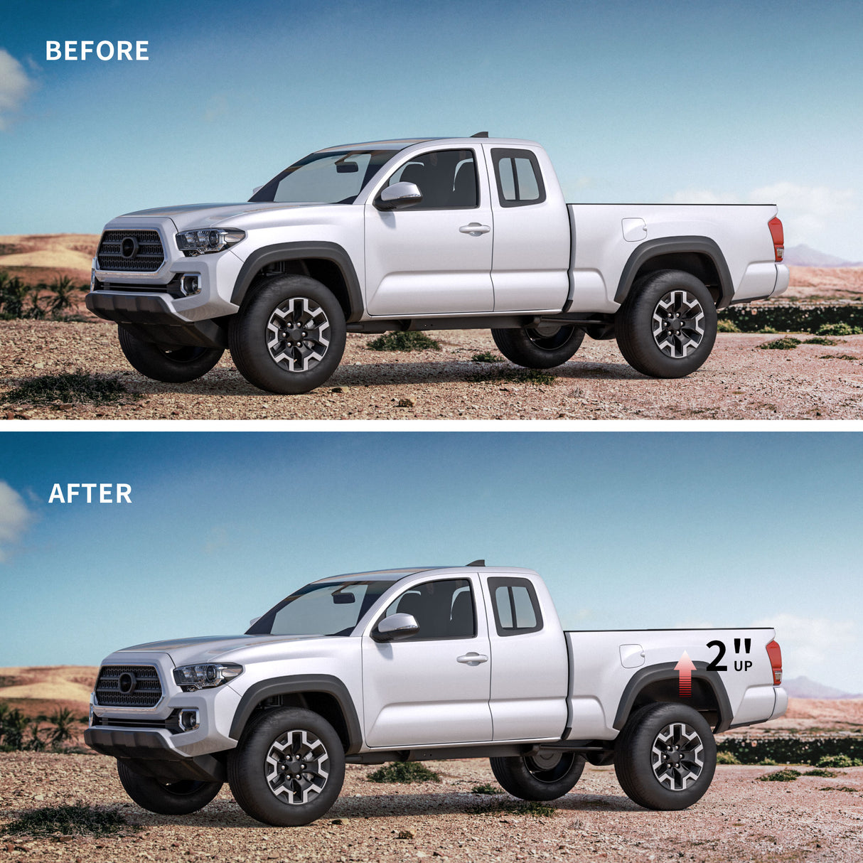 Richeer 2" Rear Leveling Kit for Toyota(Tacoma, Tundra)