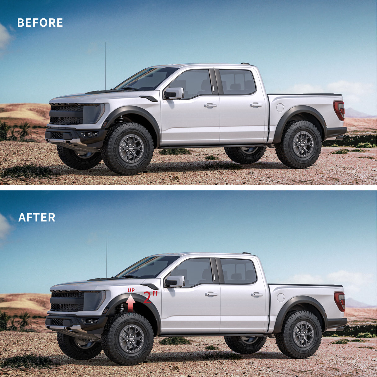 Richeer 2" Front Leveling Kit for Ram(Ram 1500, Ram 2500)