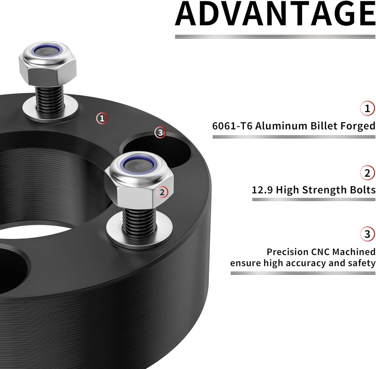 Richeer 2.5" Front Leveling Kit for Ram and Dodge(Ram 1500, Dakota)