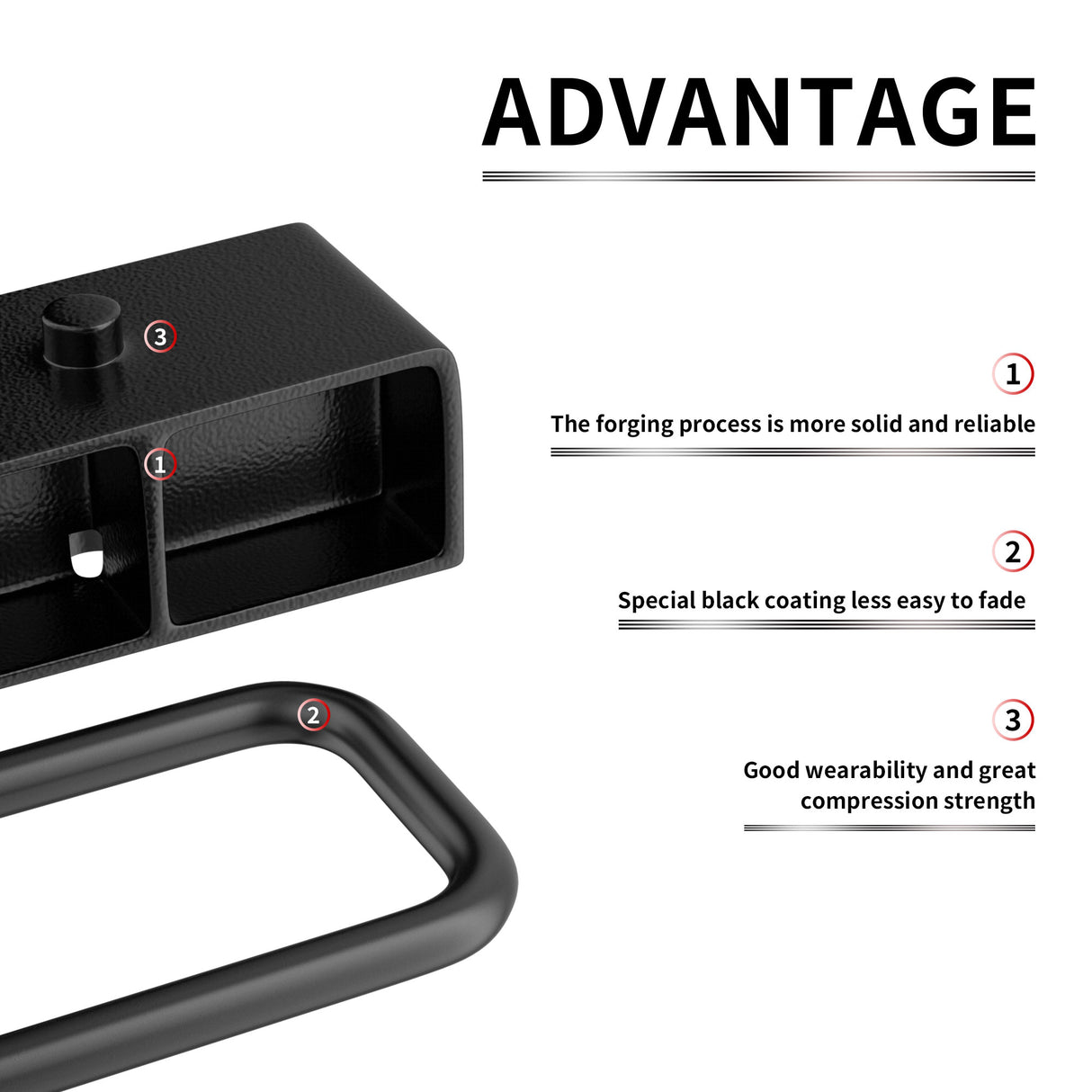 Richeer 2" Rear Leveling Kit for Chevy and GMC(Silverado, Sierra)