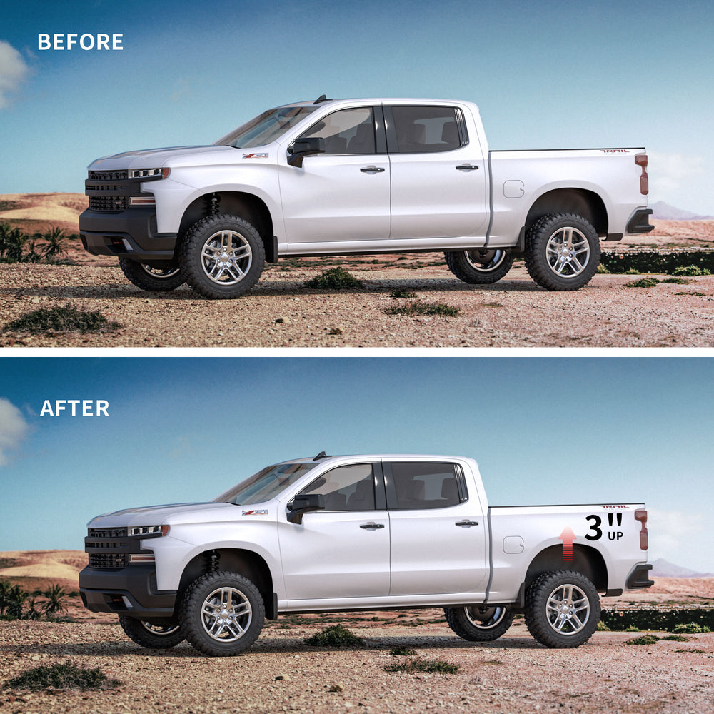 Richeer 3" Rear Leveling Kit for Chevy and GMC(Silverado, Sierra)