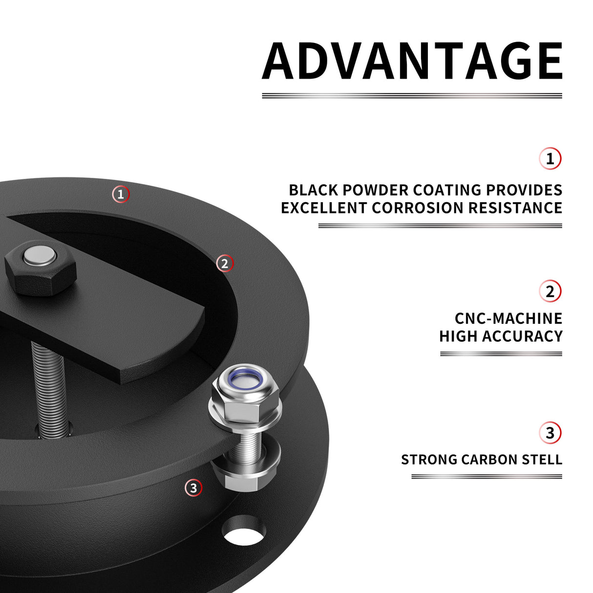 Richeer 2" Front Leveling Kit for Ram(Ram 2500/3500)