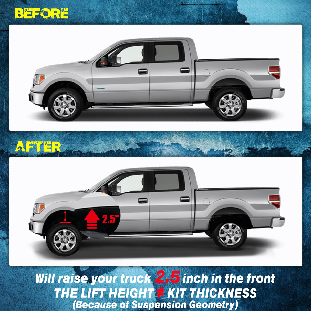 Richeer 2.5" Front Leveling Kit for Toyota(Tacoma, 4Runner)