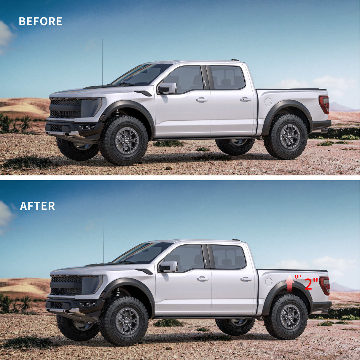 Richeer 2" Rear Leveling Kit for Ford(F150)