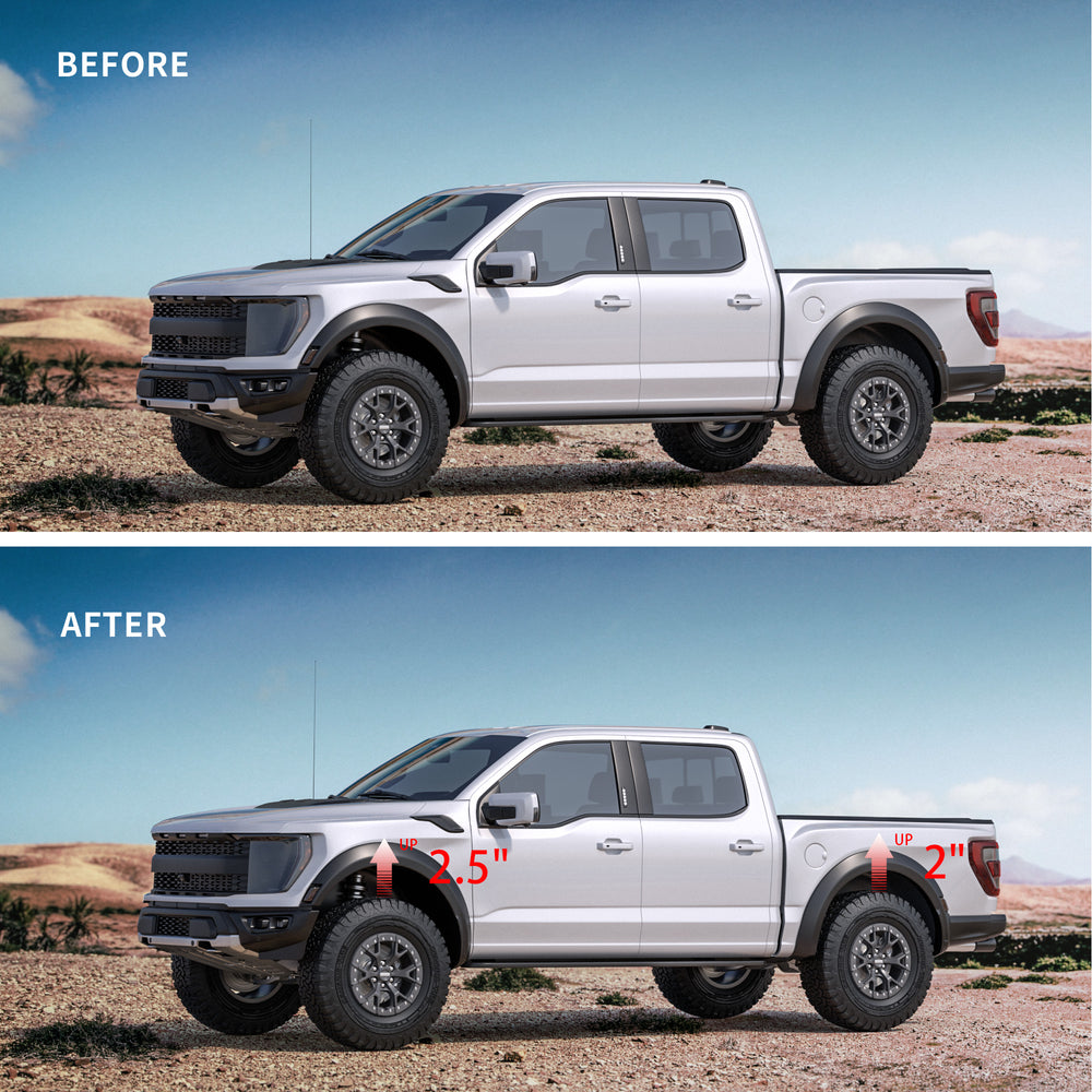 Richeer 2.5" Front 2" Rear Leveling Kit for Chevy and GMC(Silverado, Sierra)