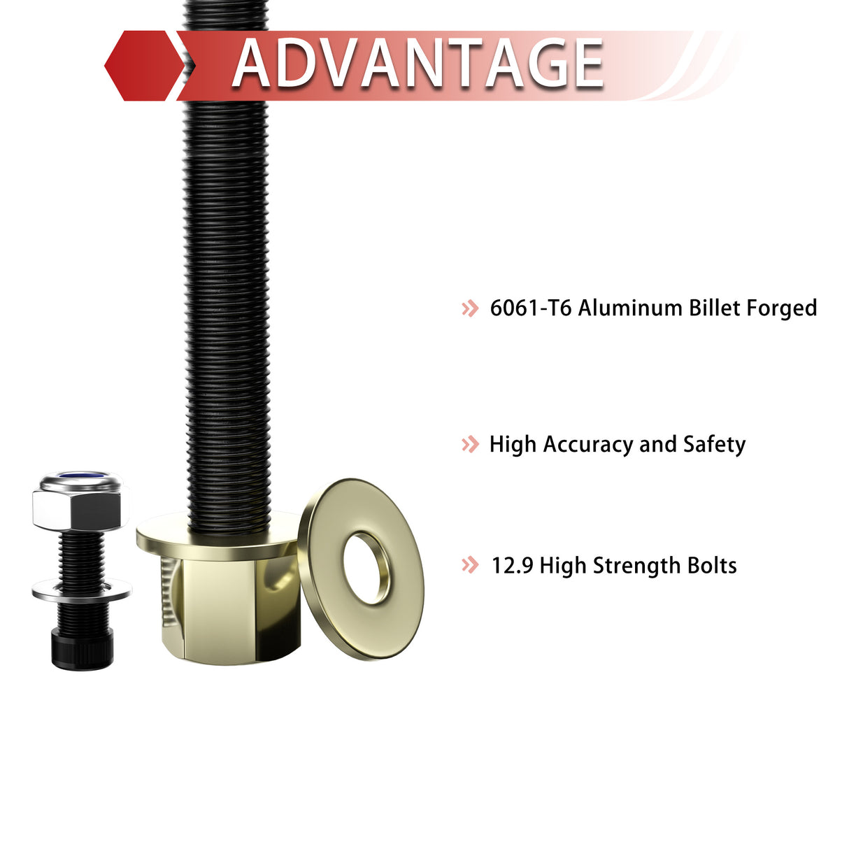 Richeer 3" Front 3" Rear Leveling Kit for Ford(F150)