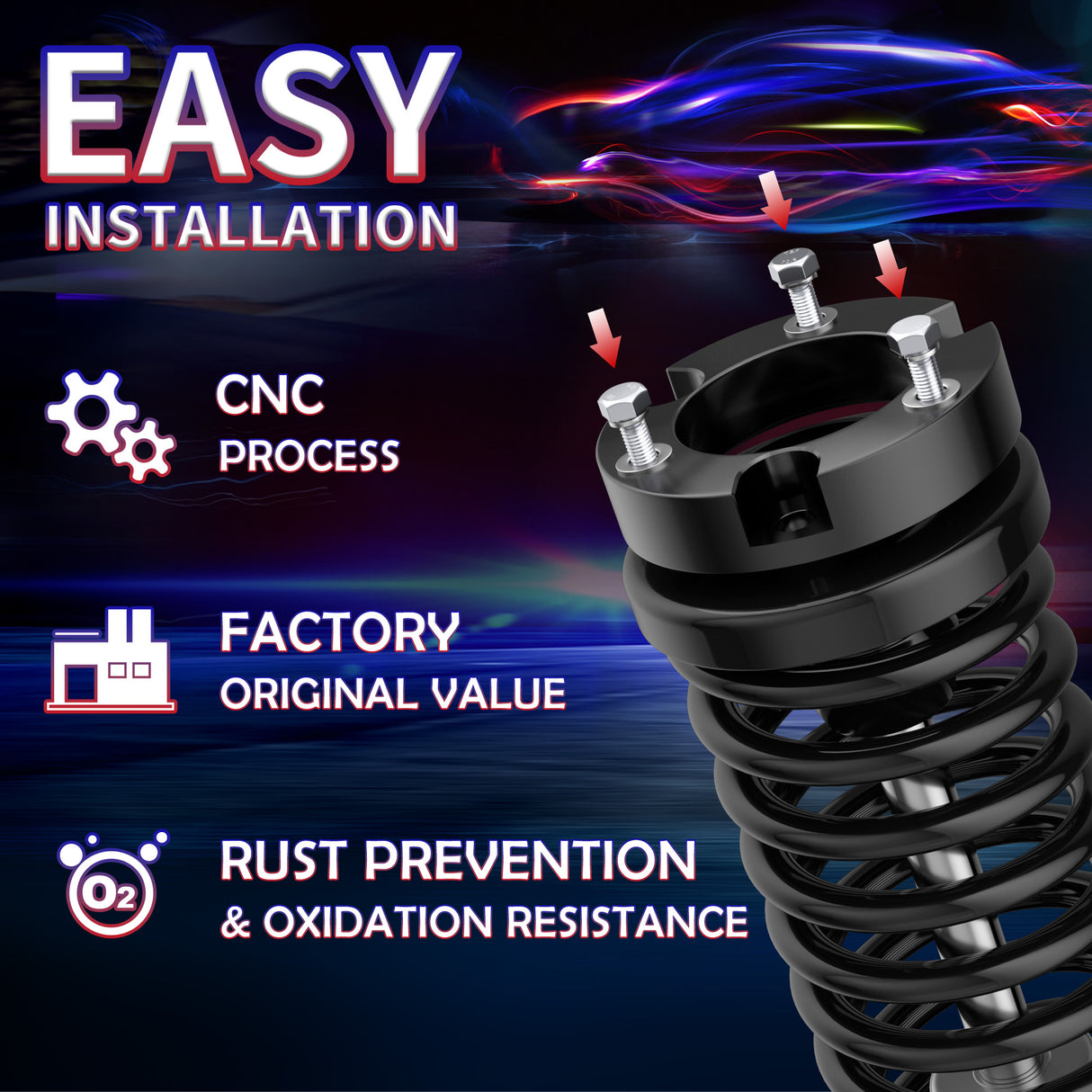 Richeer 2.5" Front Leveling Kit for Toyota(Tundra)