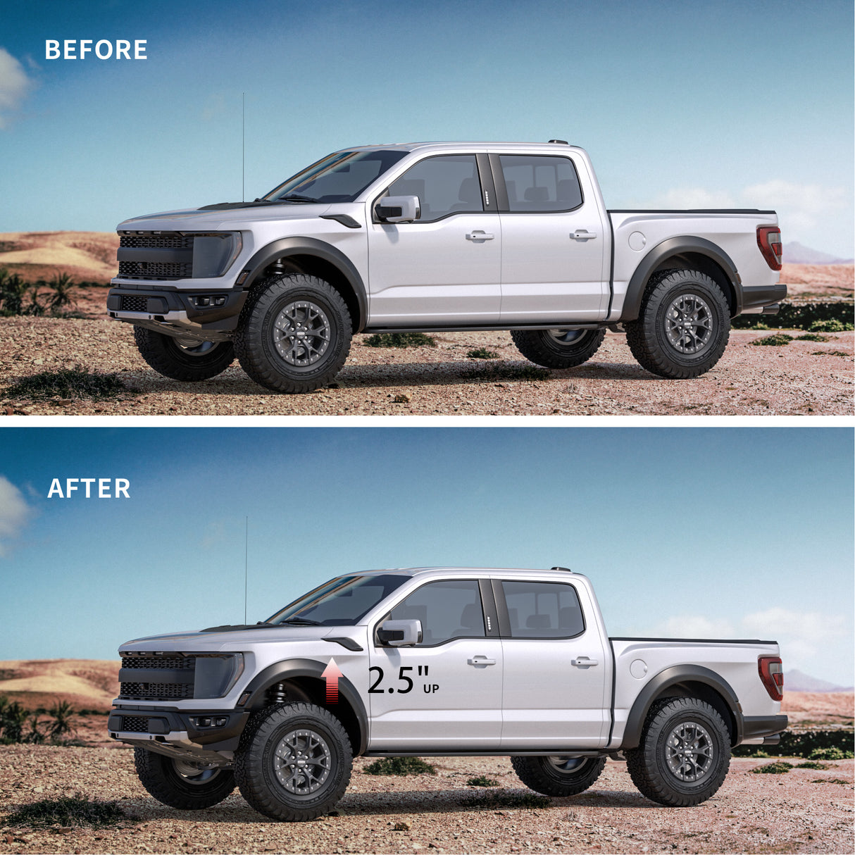 Richeer 2.5" Front Leveling Kit for Toyota(Tundra, Sequoia)