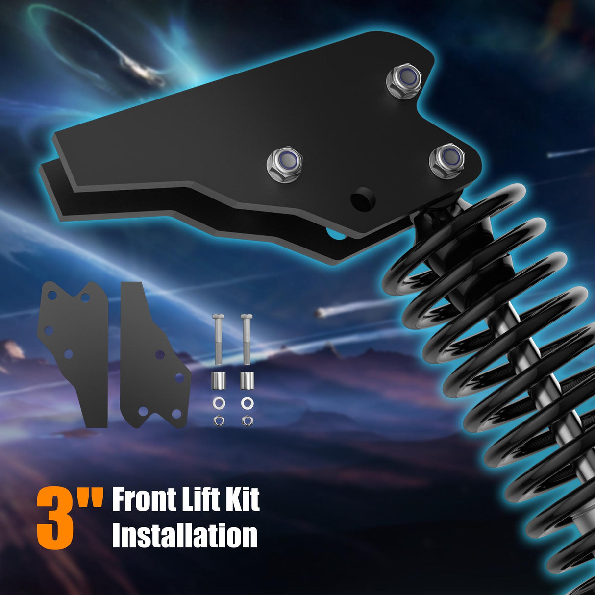 Richeer 3" Front 3" Rear Leveling Kit for Polaris(Ranger)