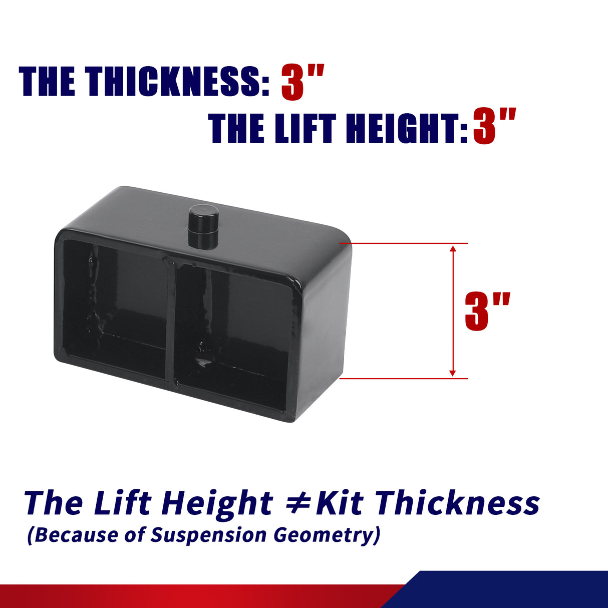 Richeer 3" Rear Leveling Kit for Totota(Tacoma Tundra)