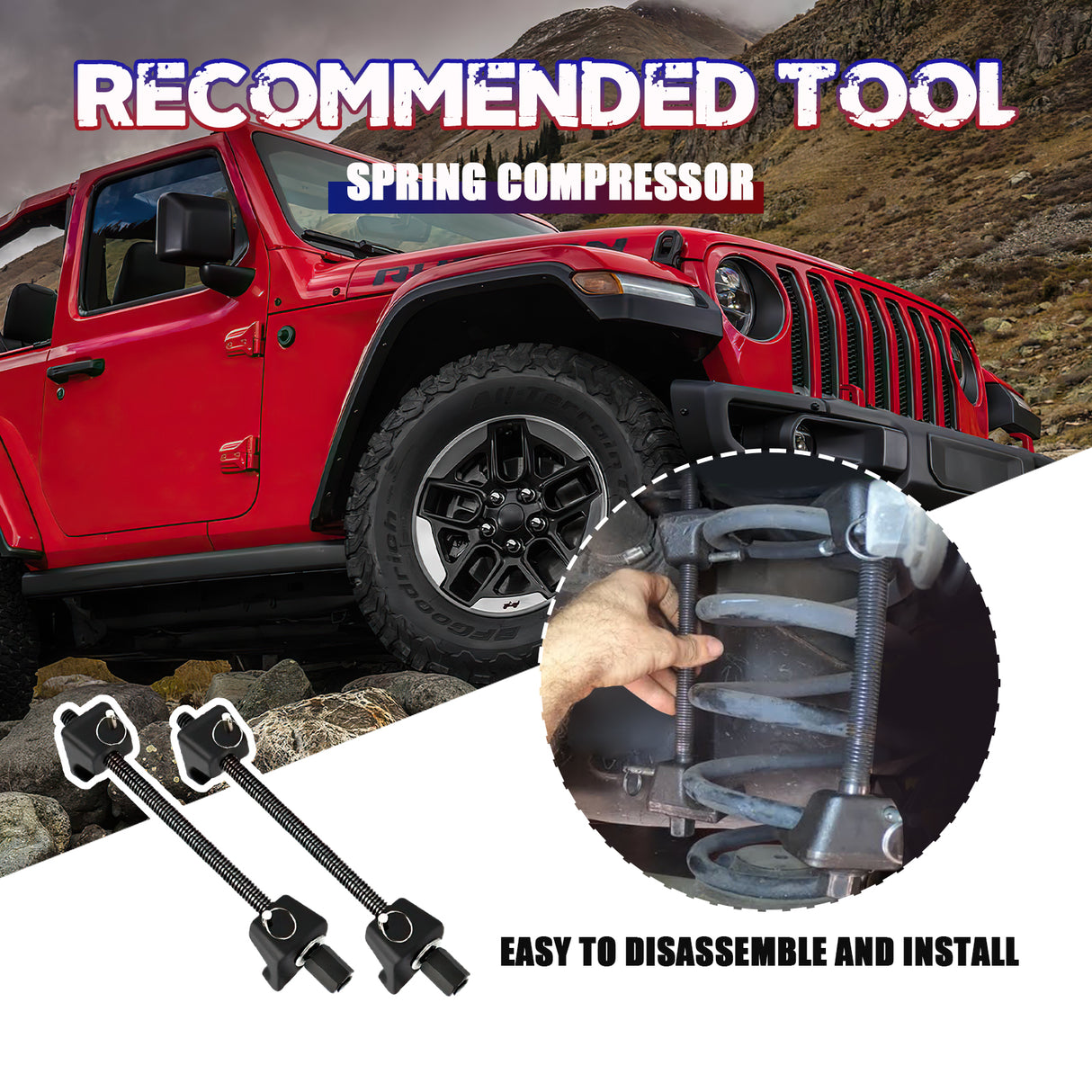 Richeer 2.5" Front Leveling Kit for Jeep(Wrangler)