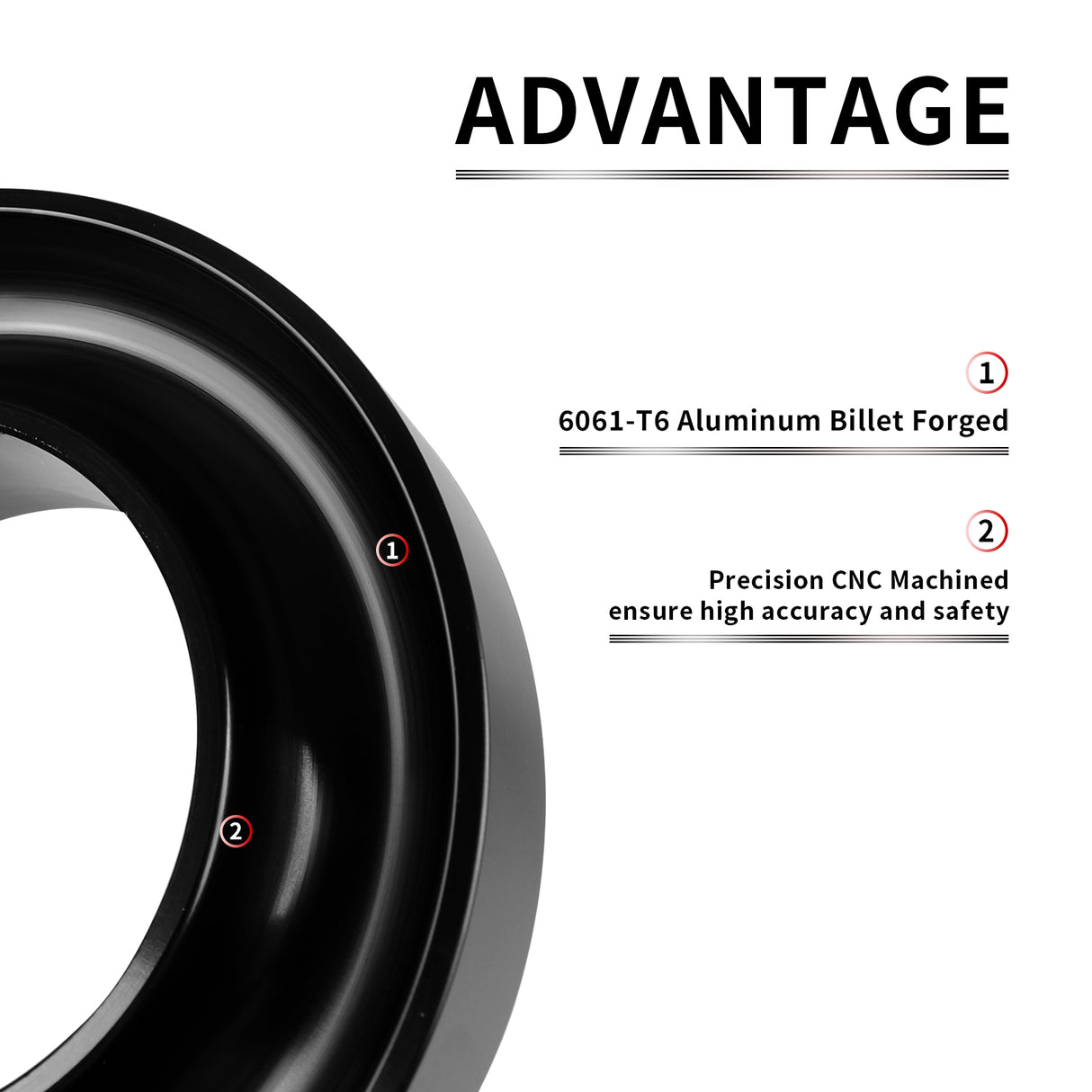 Richeer 2.5" Front Leveling Kit for Chevy and GMC(Sierra, Silverado)