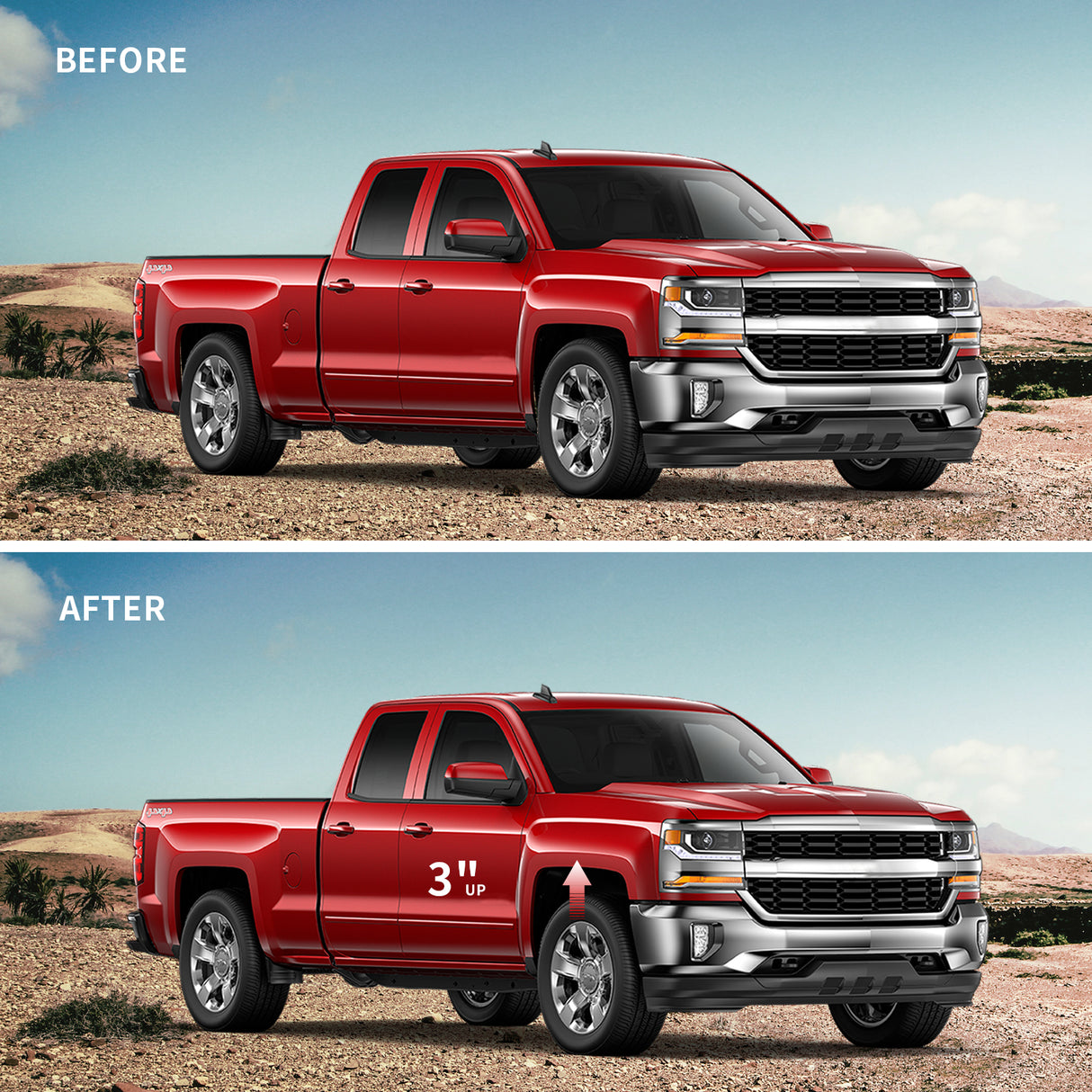 Richeer 3" Front Leveling Kit for Chevy (Silverado 1500)