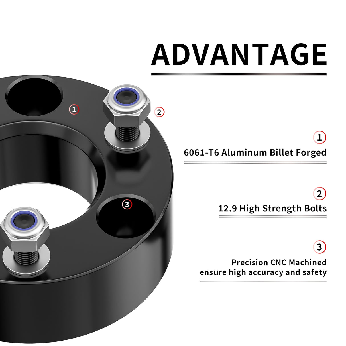 Richeer 2.5" Front 2" Rear Leveling Kit for for Ram(Ram 1500)