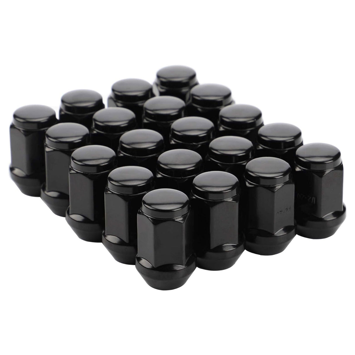Richeer 1/2-20 Lug Nuts, 20PCS Bulge Acorn, Closed End for Trucks & SUVs - Black