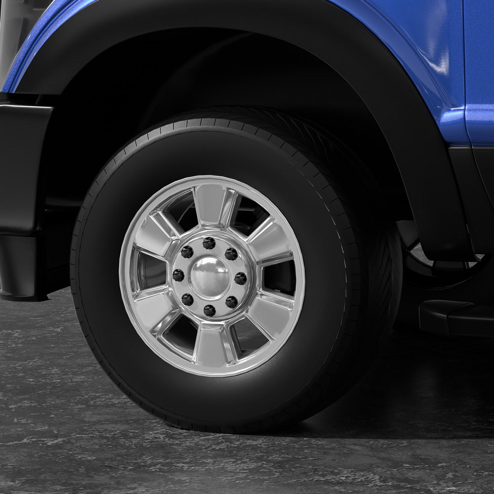 Richeer M14x1.5 Lug Nuts, 32PCS Bulge Acorn, Closed End for Trucks & SUVs - Black