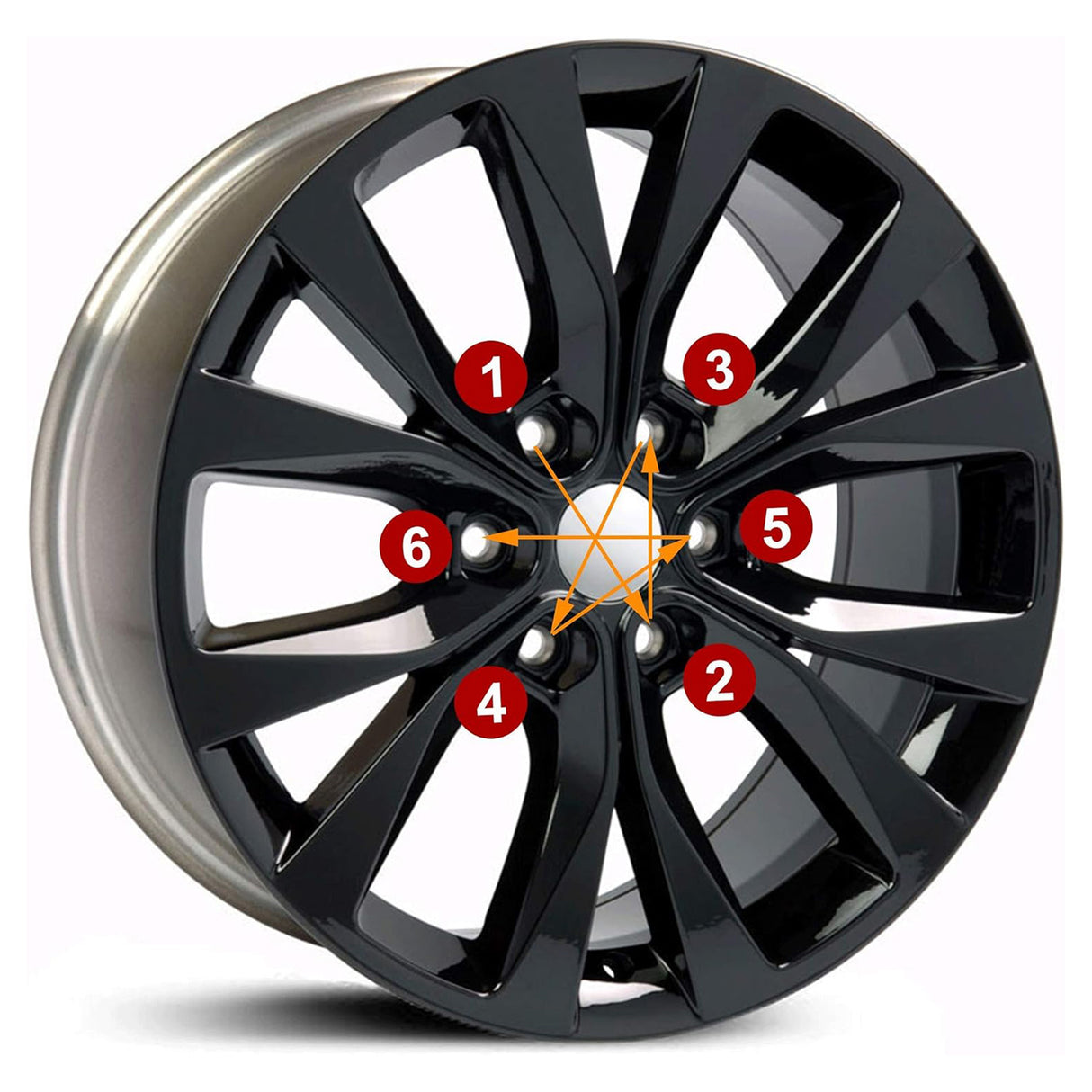 Richeer M12x1.5 Lug Nuts, 24PCS, Open End ET for Trucks & SUVs - Black