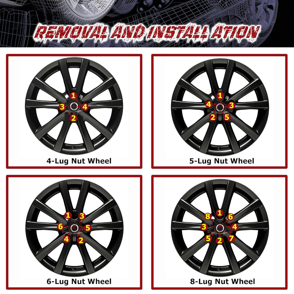 Richeer M14x1.5 Lug Nuts, 32PCS Spline Acorn, Closed End for Trucks & SUVs - Chrome