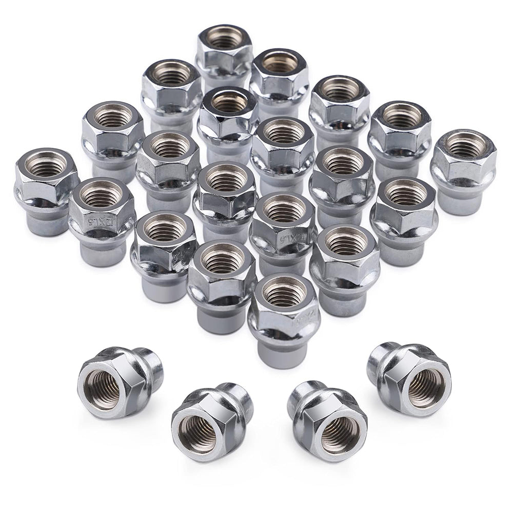Richeer M12x1.5 Lug Nuts, 24PCS, Open End ET for Trucks & SUV