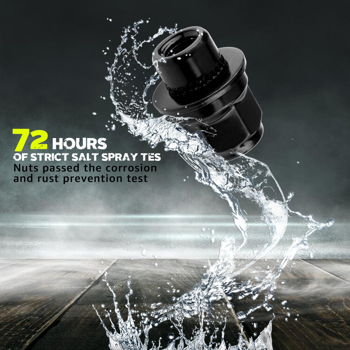 Richeer M12x1.5 Lug Nuts, 20PCS Bulge Acorn, Closed End for Trucks & SUVs - Black